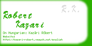 robert kazari business card