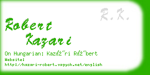 robert kazari business card